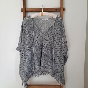 Wanderlust gray knit poncho